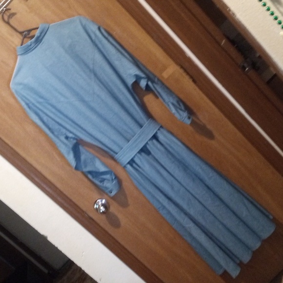 Gorgeous!!! Denim Dress Western Vibe Eyelet Yoke Together Brand M - Picture 10 of 15